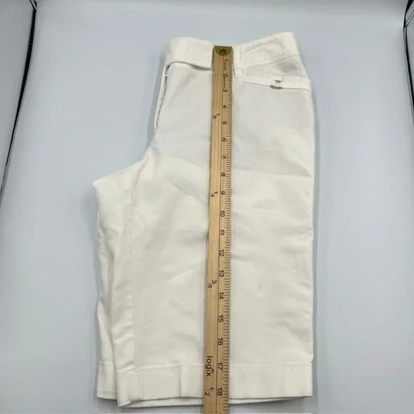 White House Black Market Women's White Slim Bermuda Shorts Size‎ 4 - Picture 7 of 8